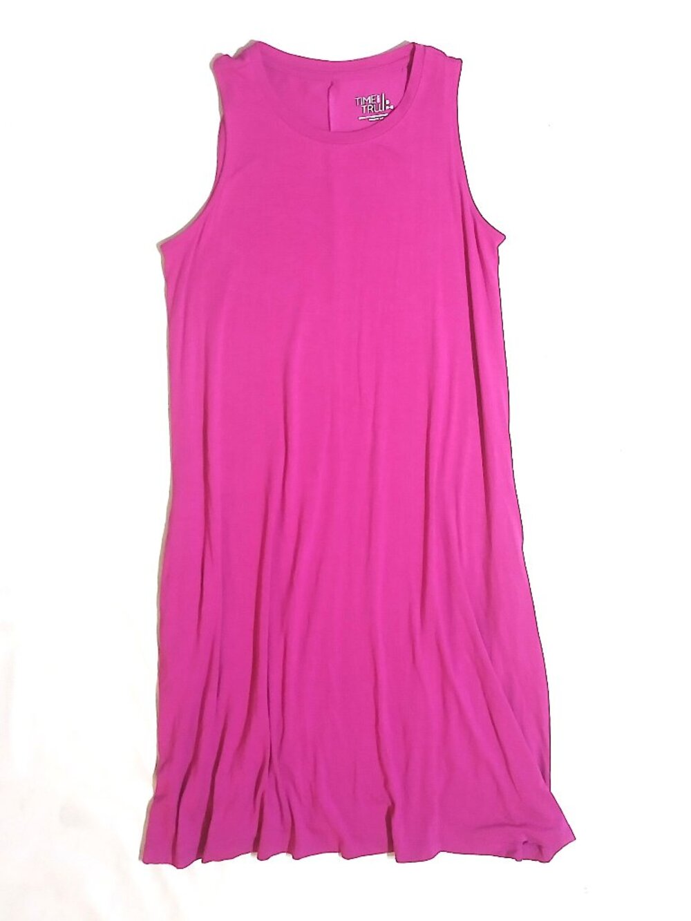 Time and Tru Purple Sleeveless Swing Dress Size S 4-6 Rayon Spandex